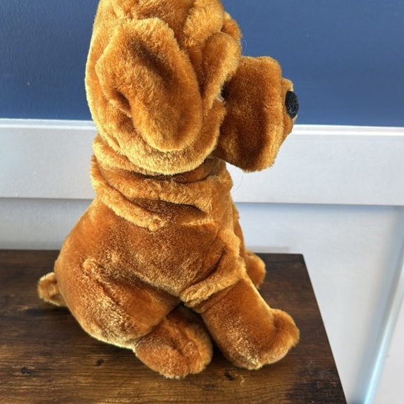 Classic Toy Co Company Shar Pei Puppy Dog Plush Stuffed Animal Wrinkles Brown - Picture 3 of 9
